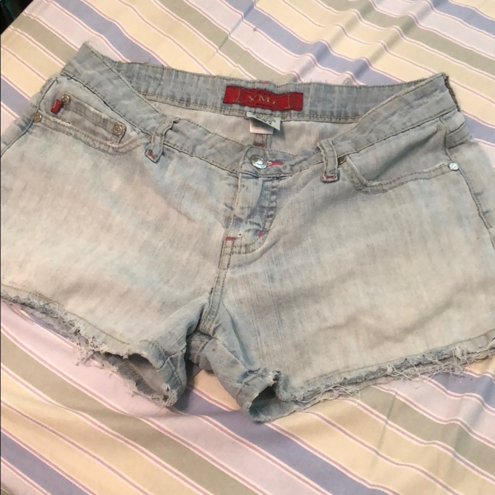 YMI blue jean light denim shorts